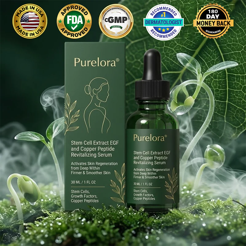 💖Change from the inside out | Purelora® Stem Cell–Derived EGF & Copper Peptide Activating Serum  (Deeply activates skin renewal from within for firmer, smoother-looking skin)