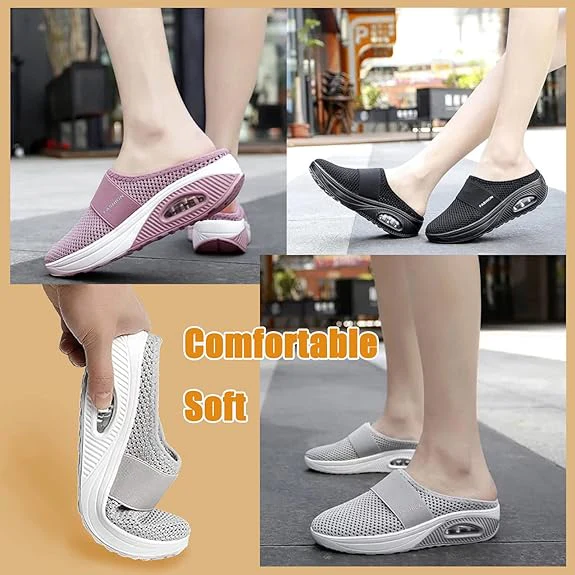 🔥 LAST DAY SALE-80%✨ BQODQO® Diabetic Air-Cushion Slip-On Walking Shoes, Orthopedic Diabetic Slippers, with Arch-Support for Women - Image 10