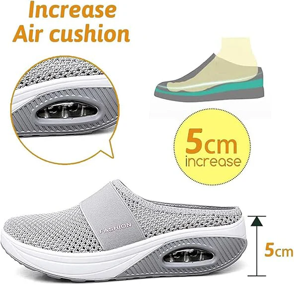 🔥 LAST DAY SALE-80%✨ BQODQO® Diabetic Air-Cushion Slip-On Walking Shoes, Orthopedic Diabetic Slippers, with Arch-Support for Women - Image 9