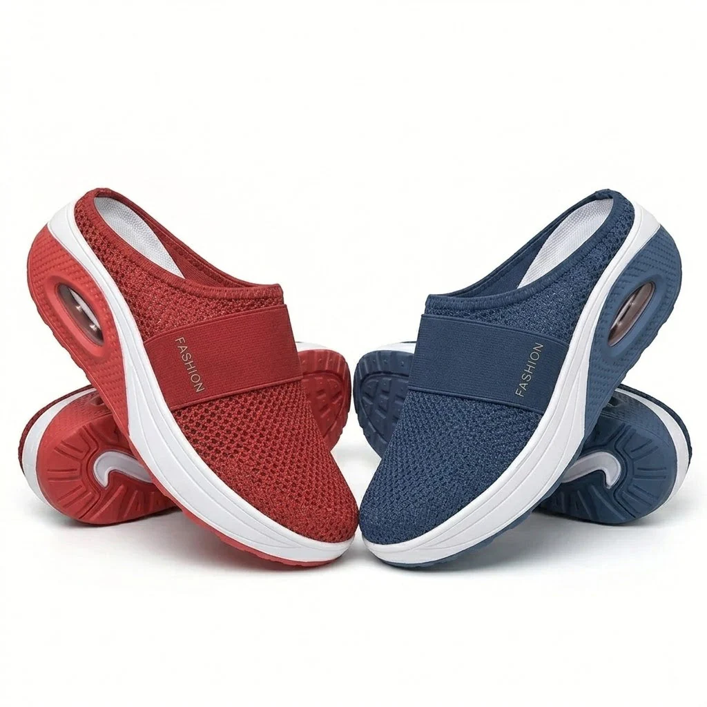 🔥 LAST DAY SALE-80% OFF ✨ BQODQO® Diabetic Air-Cushion Slip-On Walking Shoes, Orthopedic Diabetic Slippers, with Arch-Support for Women - Image 9